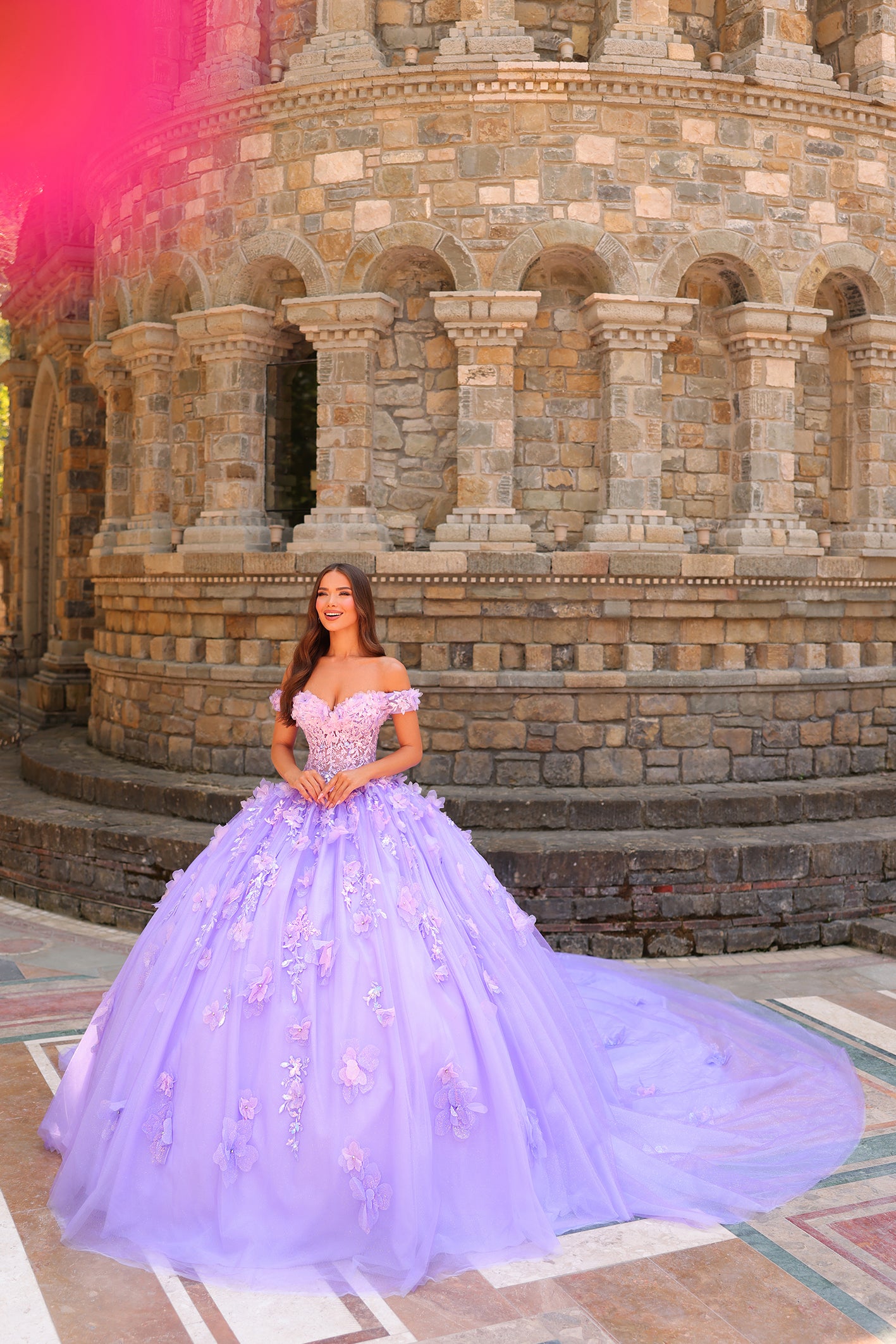strapless open back dress Lilac Sequins Lace Off The Shoulder Quinceanera Dresses Gorgeous Sparkly Ball Gown Prom Dress ARD3179 main image 0