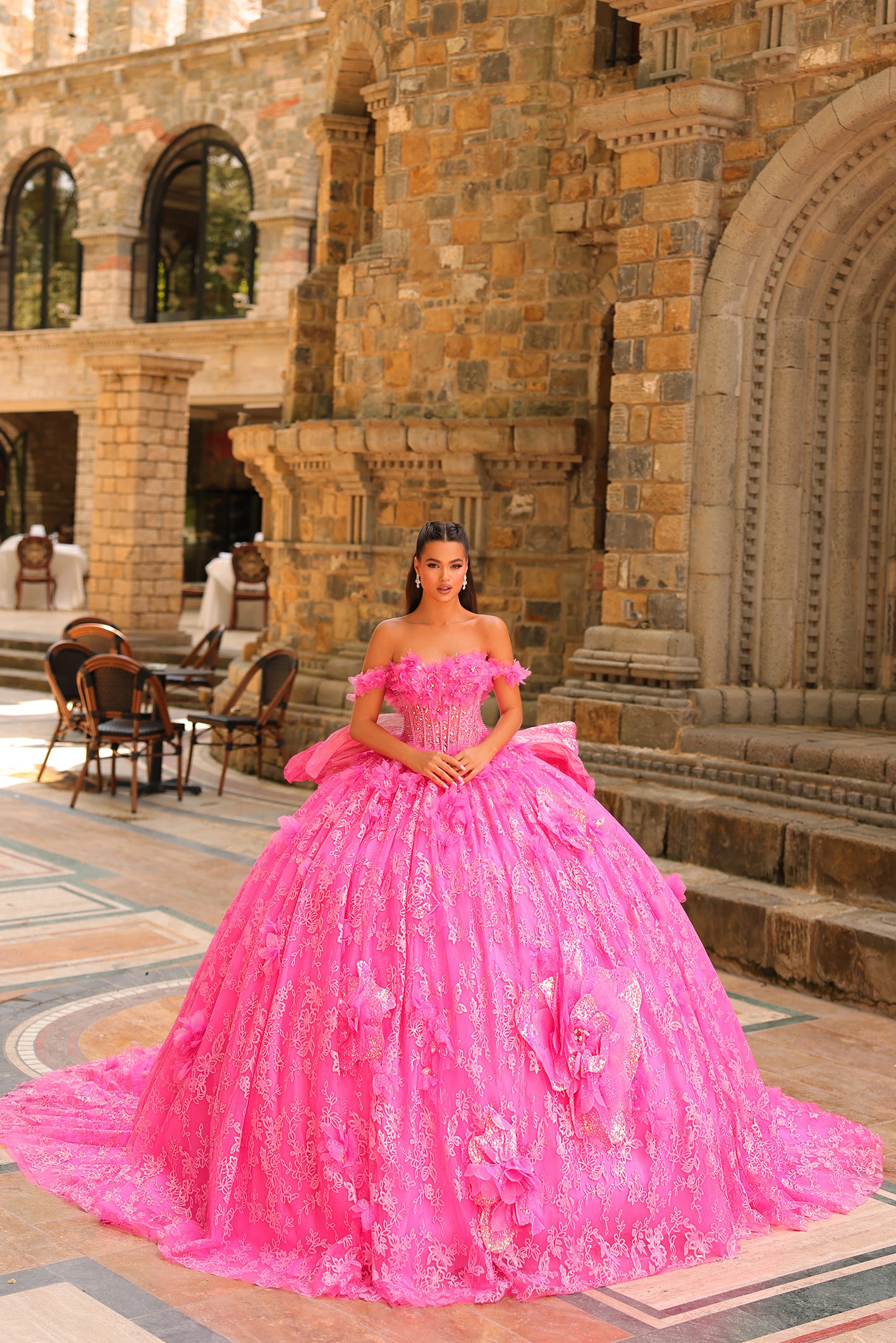 open lace back dress Vizcaya Quinceañera Dress #89172 – CJKK Bridal and Quinceañeras main image 0