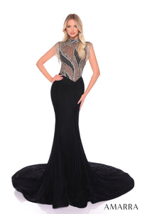 AMARRA Style 88104 High Neck Embellished Mermaid Dress