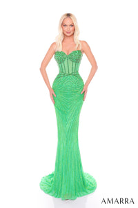 AMARRA Style 88137 Beaded Sequin Mermaid Gown