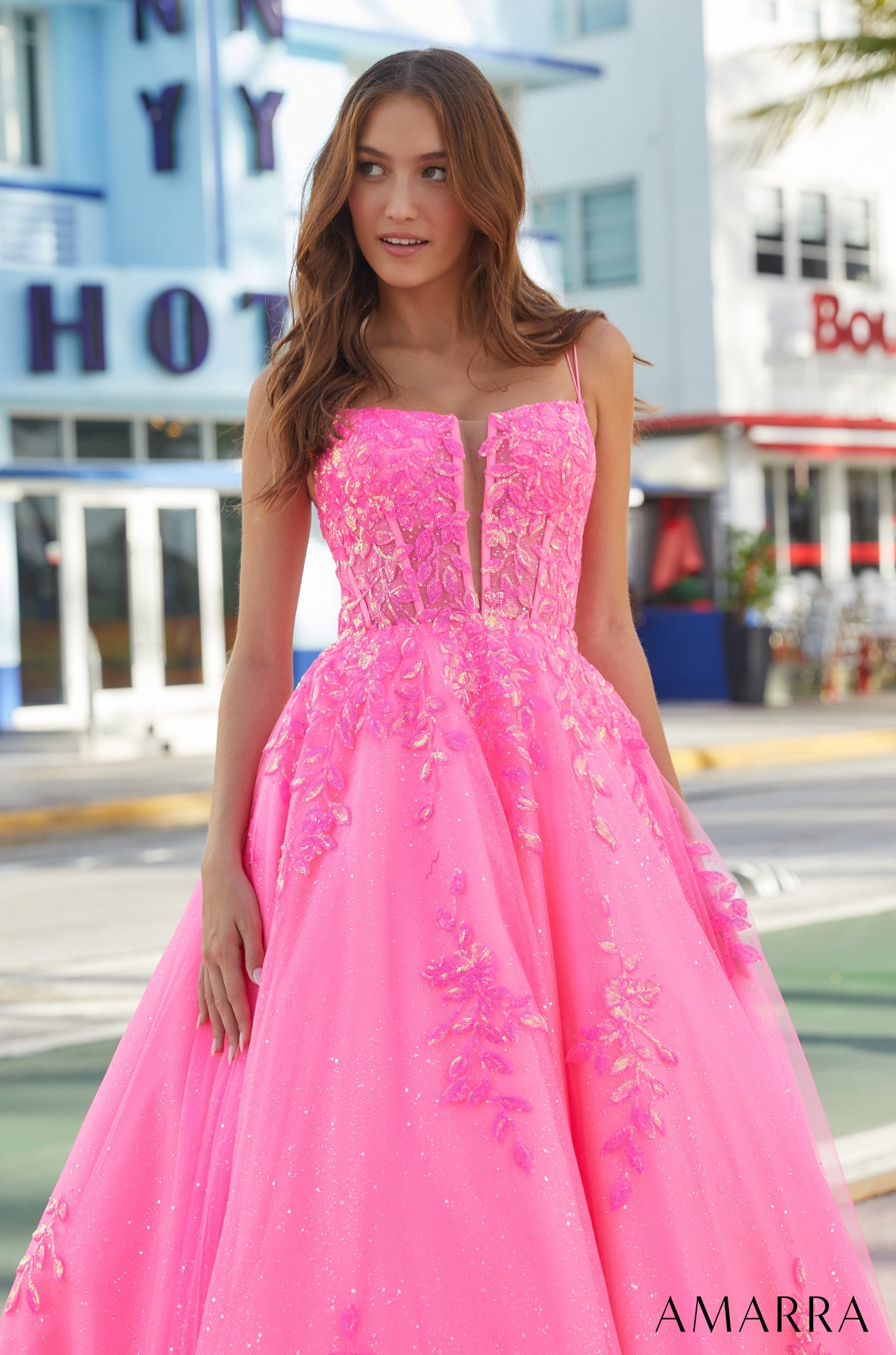 AMARRA Style 88574 Sequin Lace Glitter Tulle Ball Gown Pretty Moment AMARRA Style 88574 Sequin Lace Glitter Tulle Ball Gown Pretty Moment